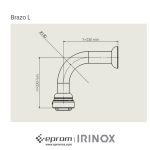 brazo L acero inoxidable para cajas y armarios Irinox | Eprom S.A.